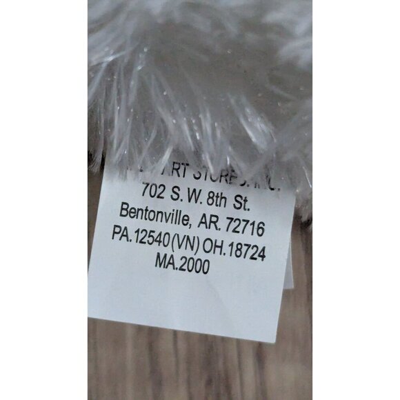 White & Blue Plush Bunny With Colorful Patches WalMart Easter 7" - Picture 8 of 9